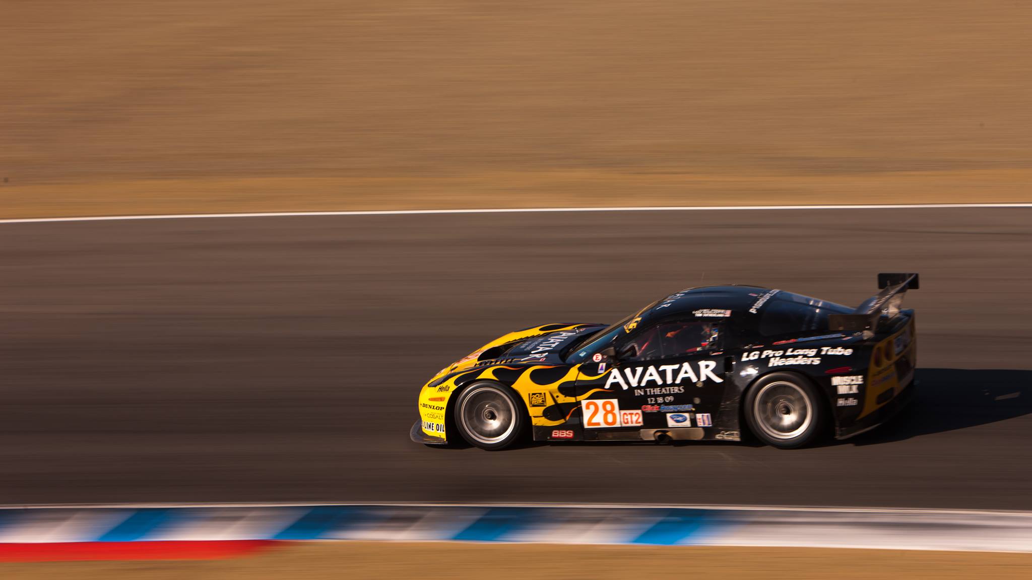 LG Corvette GT2 Avatar livery — IMSA ALMS Laguna Seca