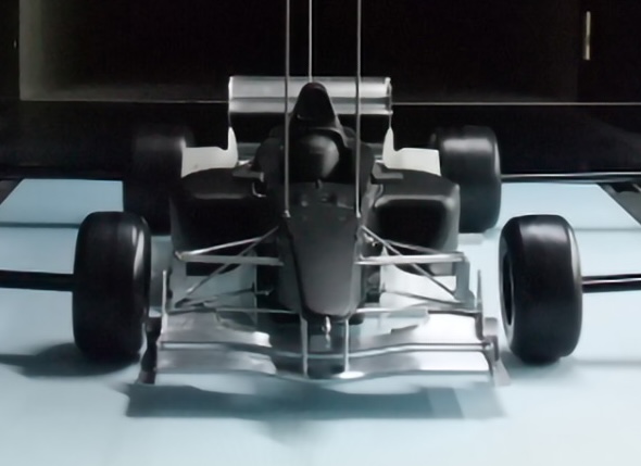 Formula car scale model wind tunnel